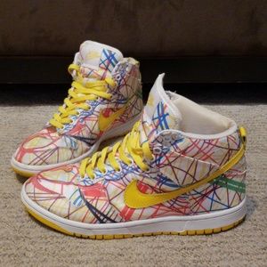 nike dunk high scribble
